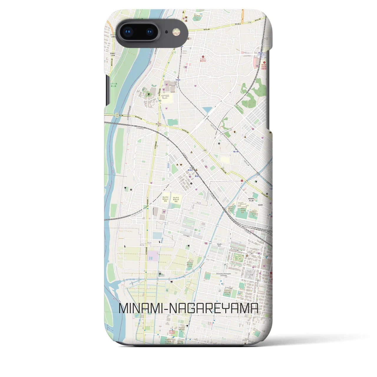 【南流山(千葉県)】地図柄iPhoneケース(バックカバータイプ)