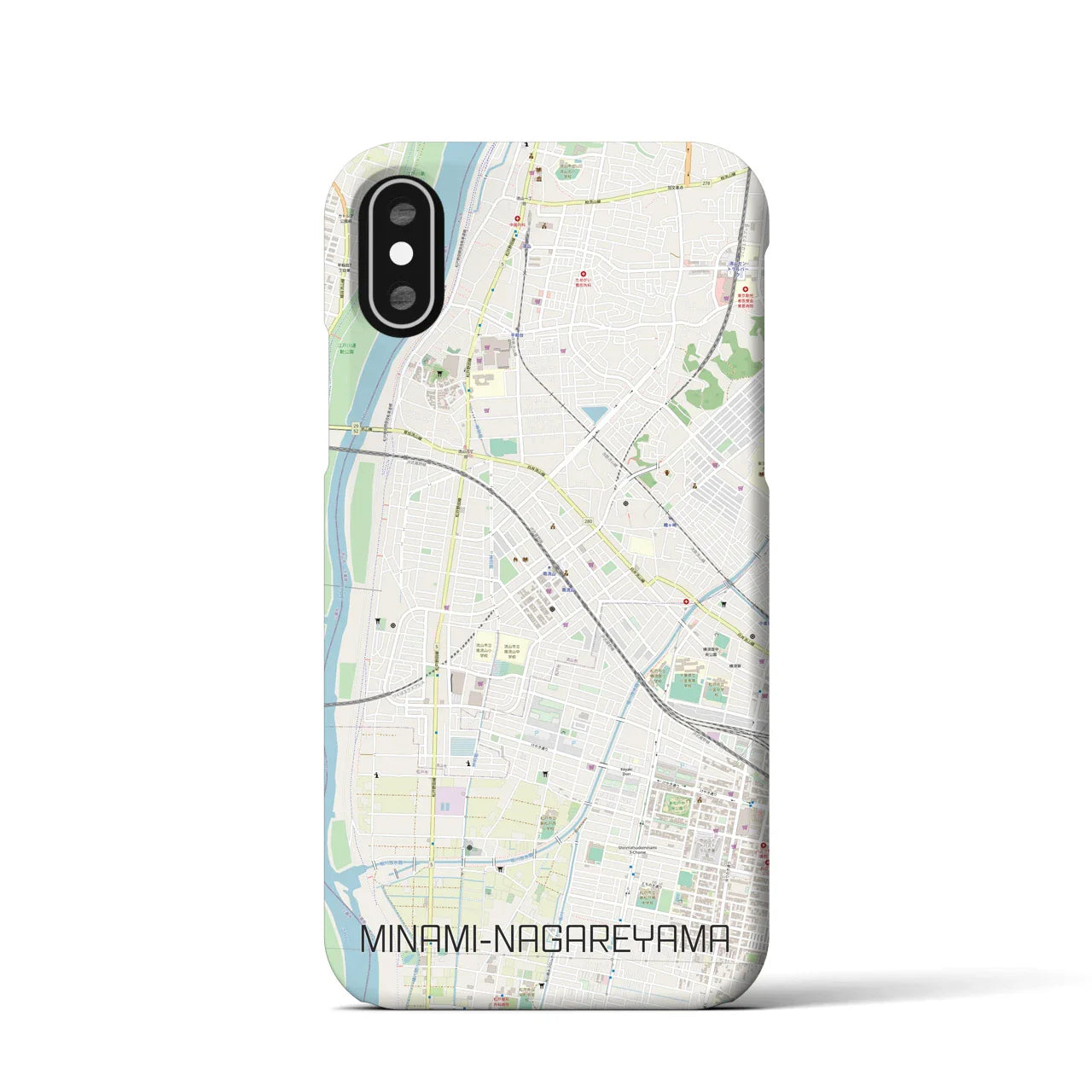 【南流山(千葉県)】地図柄iPhoneケース(バックカバータイプ)