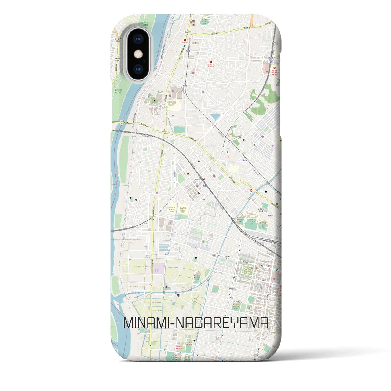 【南流山(千葉県)】地図柄iPhoneケース(バックカバータイプ)