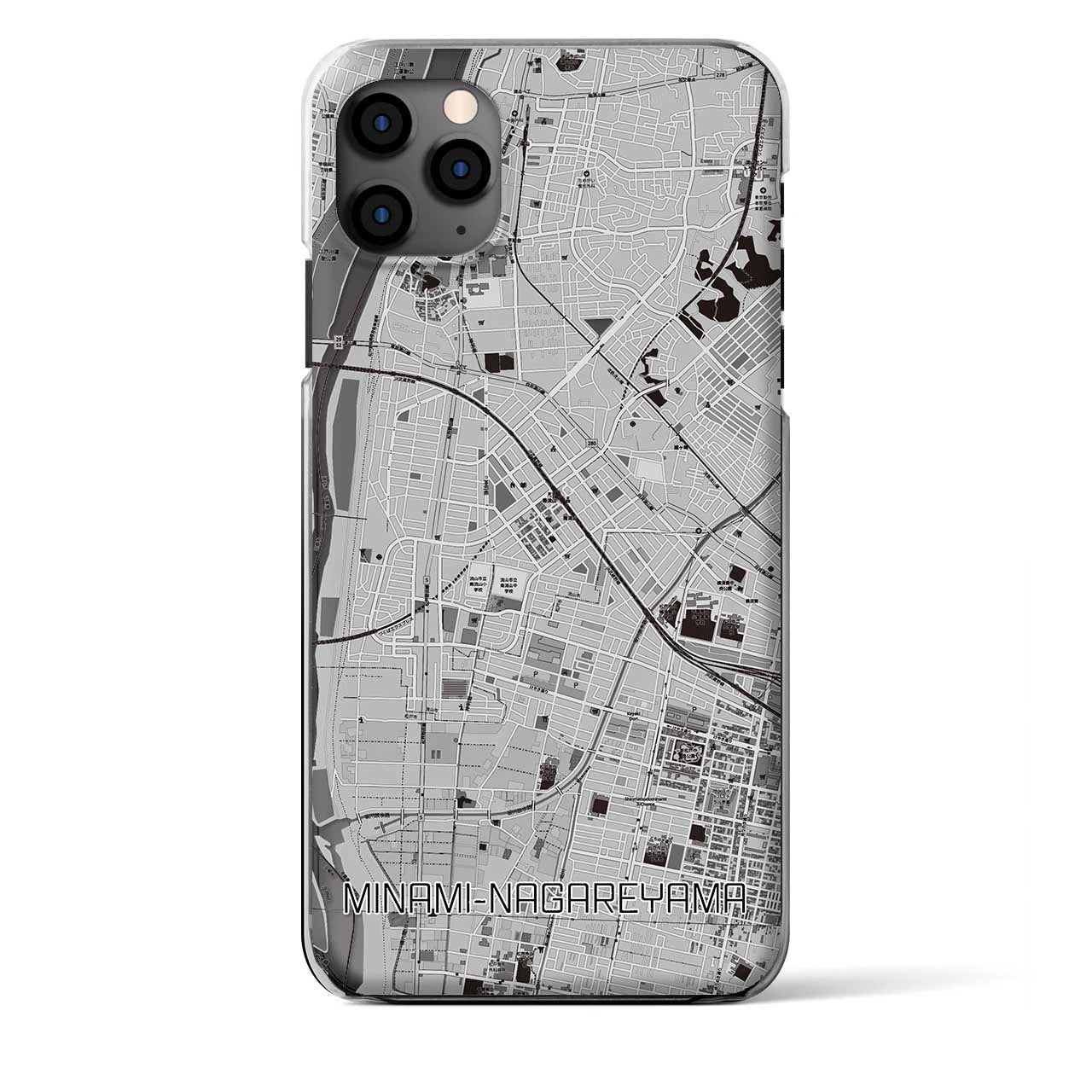 【南流山(千葉県)】地図柄iPhoneケース(クリアタイプ)