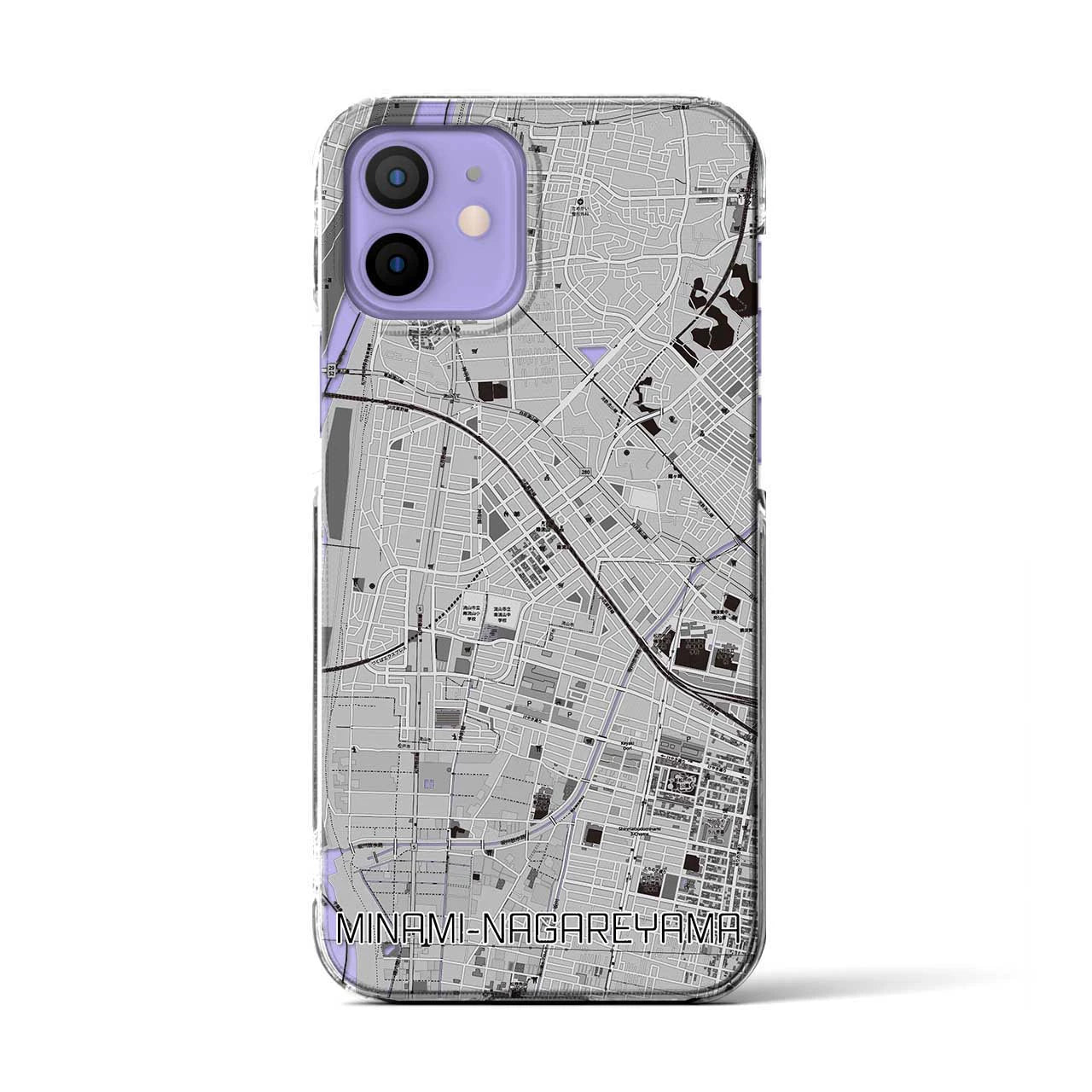 【南流山(千葉県)】地図柄iPhoneケース(クリアタイプ)