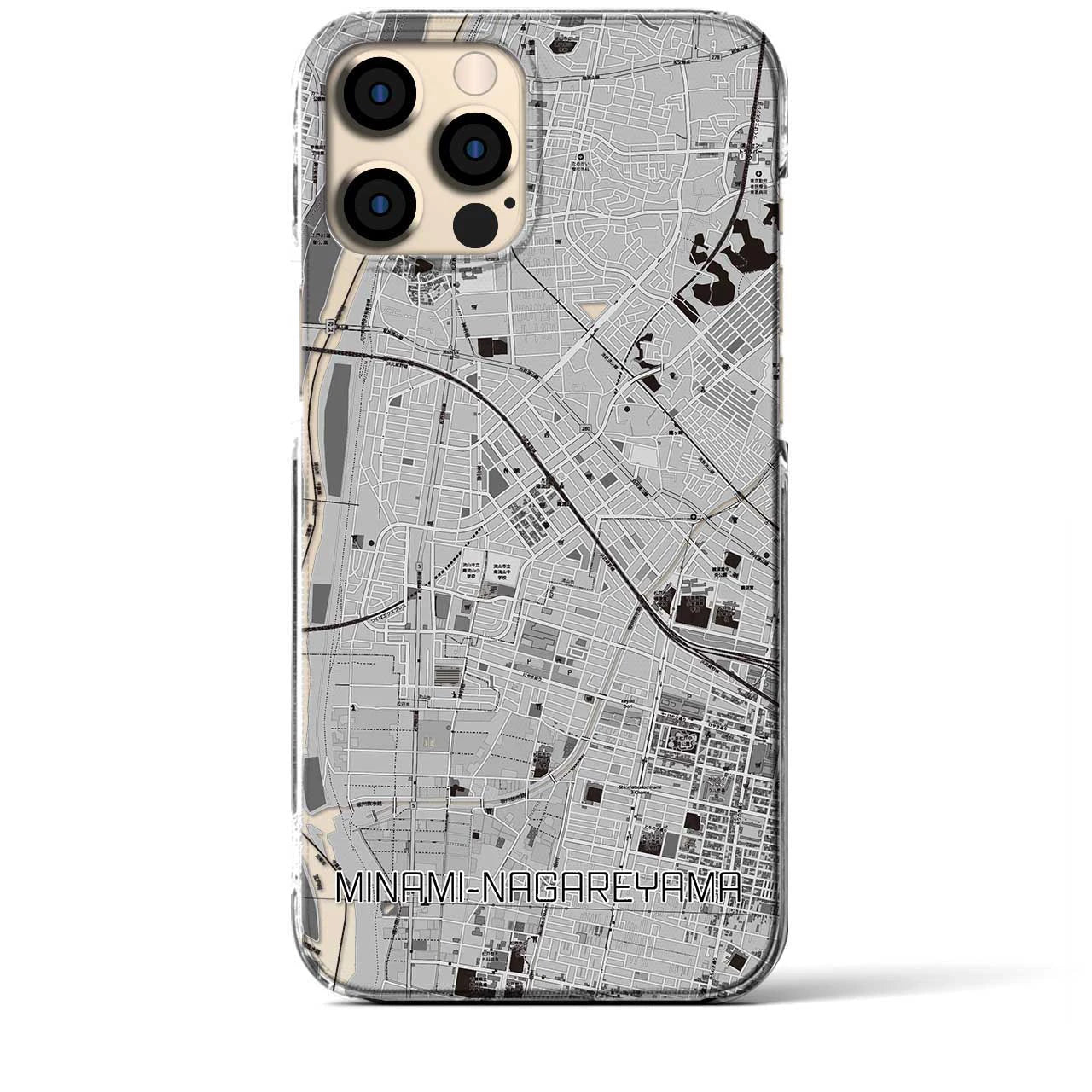 【南流山(千葉県)】地図柄iPhoneケース(クリアタイプ)