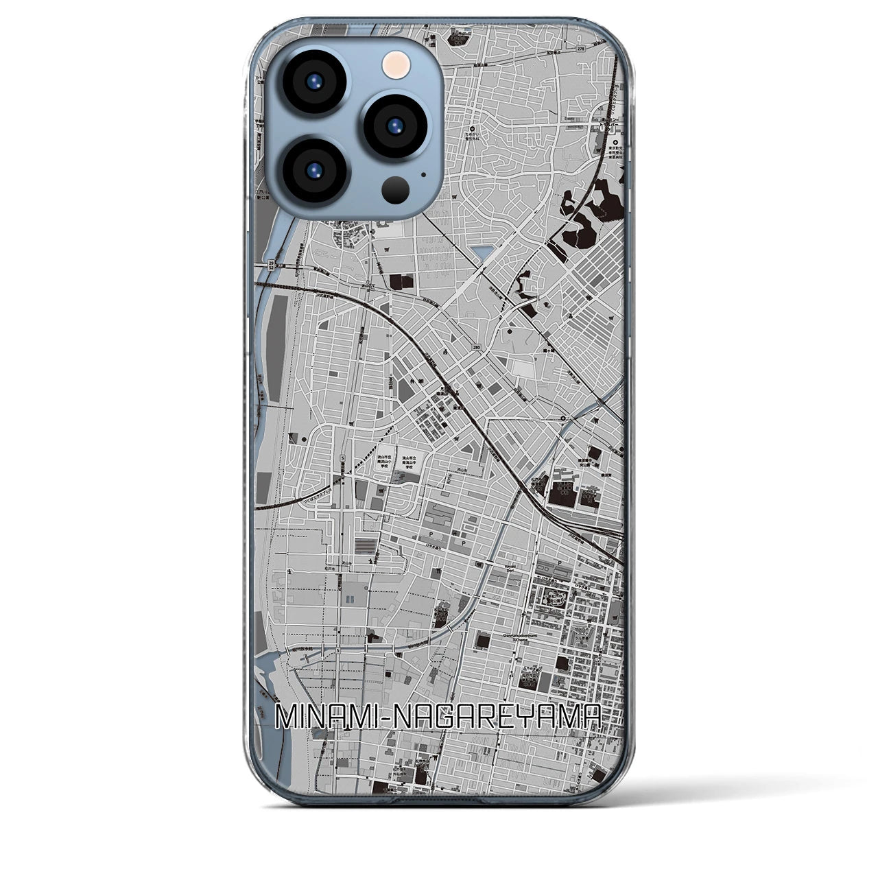 【南流山(千葉県)】地図柄iPhoneケース(クリアタイプ)