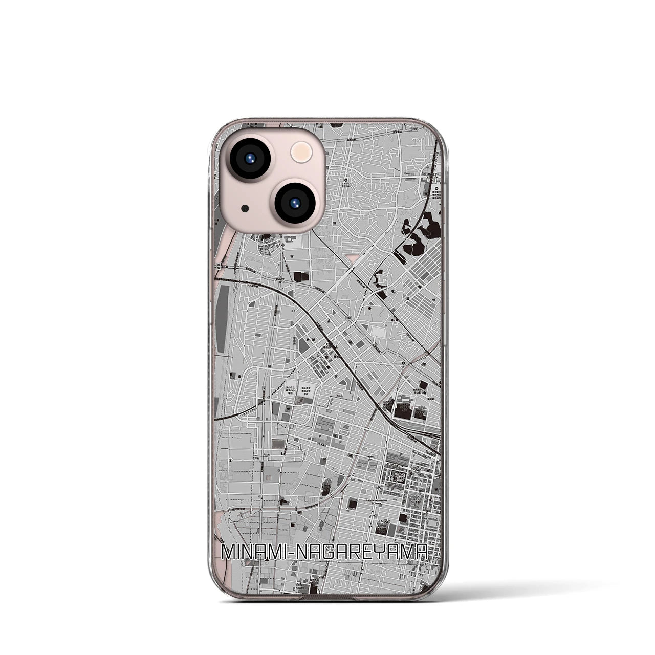 【南流山(千葉県)】地図柄iPhoneケース(クリアタイプ)