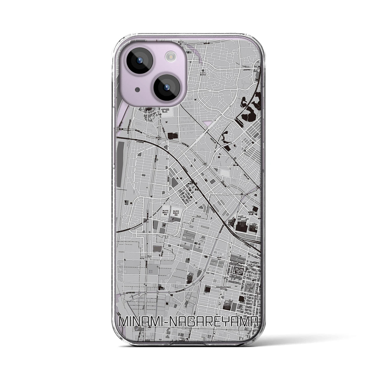 【南流山(千葉県)】地図柄iPhoneケース(クリアタイプ)