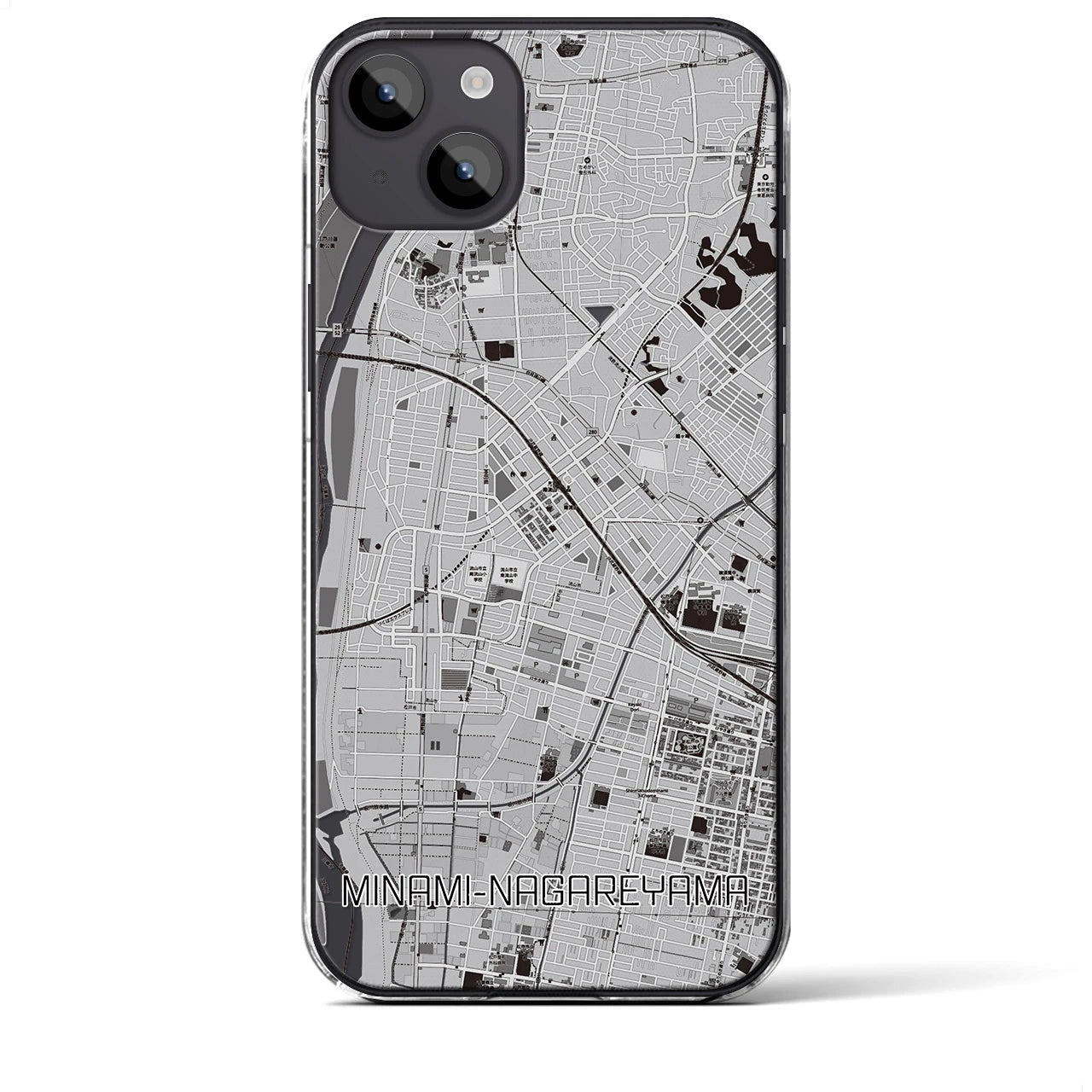 【南流山(千葉県)】地図柄iPhoneケース(クリアタイプ)