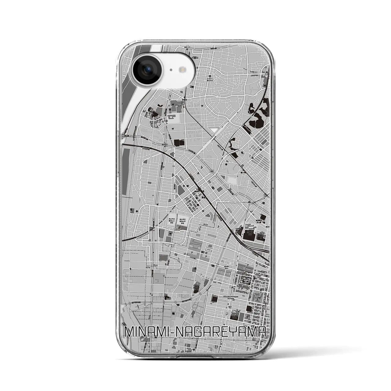 【南流山(千葉県)】地図柄iPhoneケース(クリアタイプ)