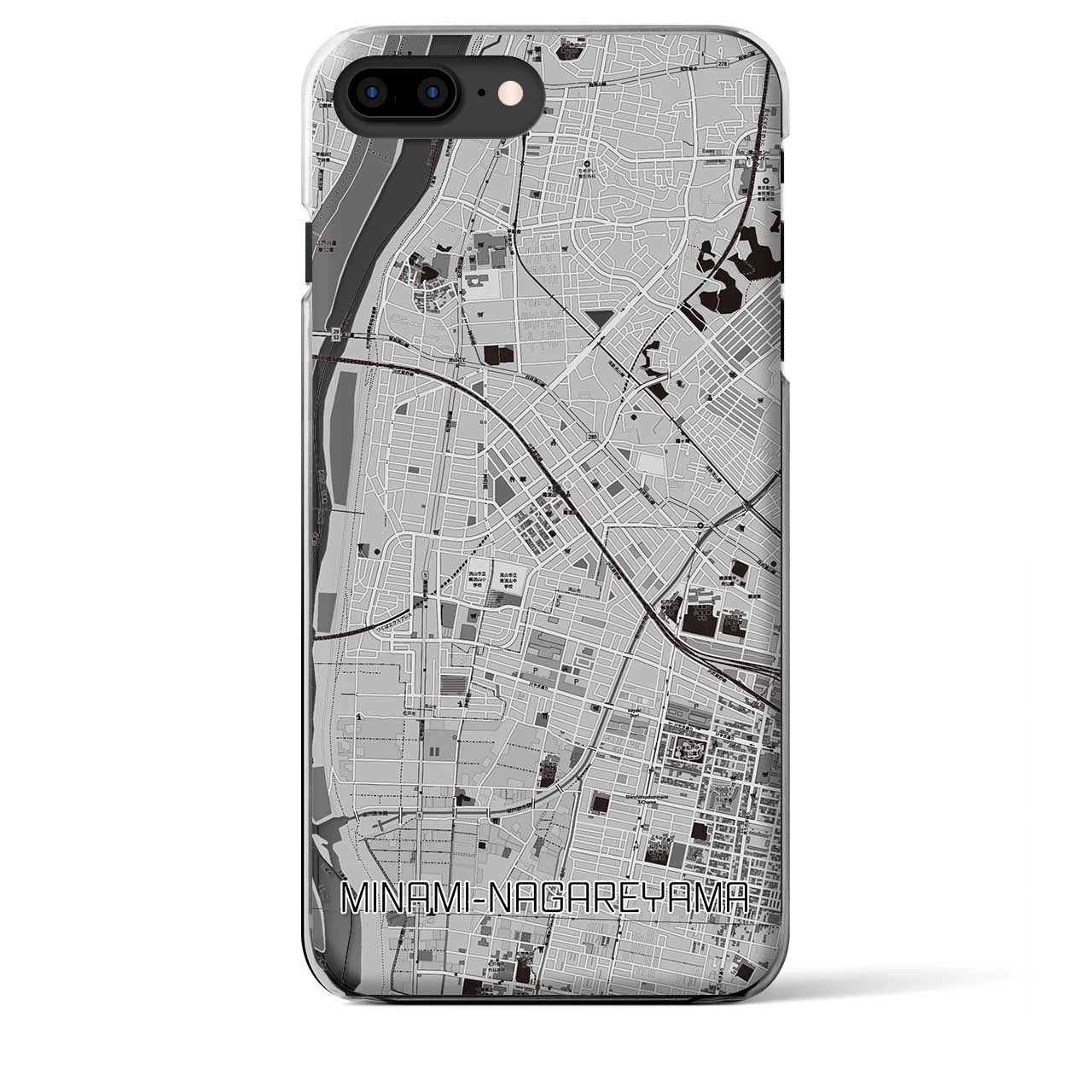 【南流山(千葉県)】地図柄iPhoneケース(クリアタイプ)