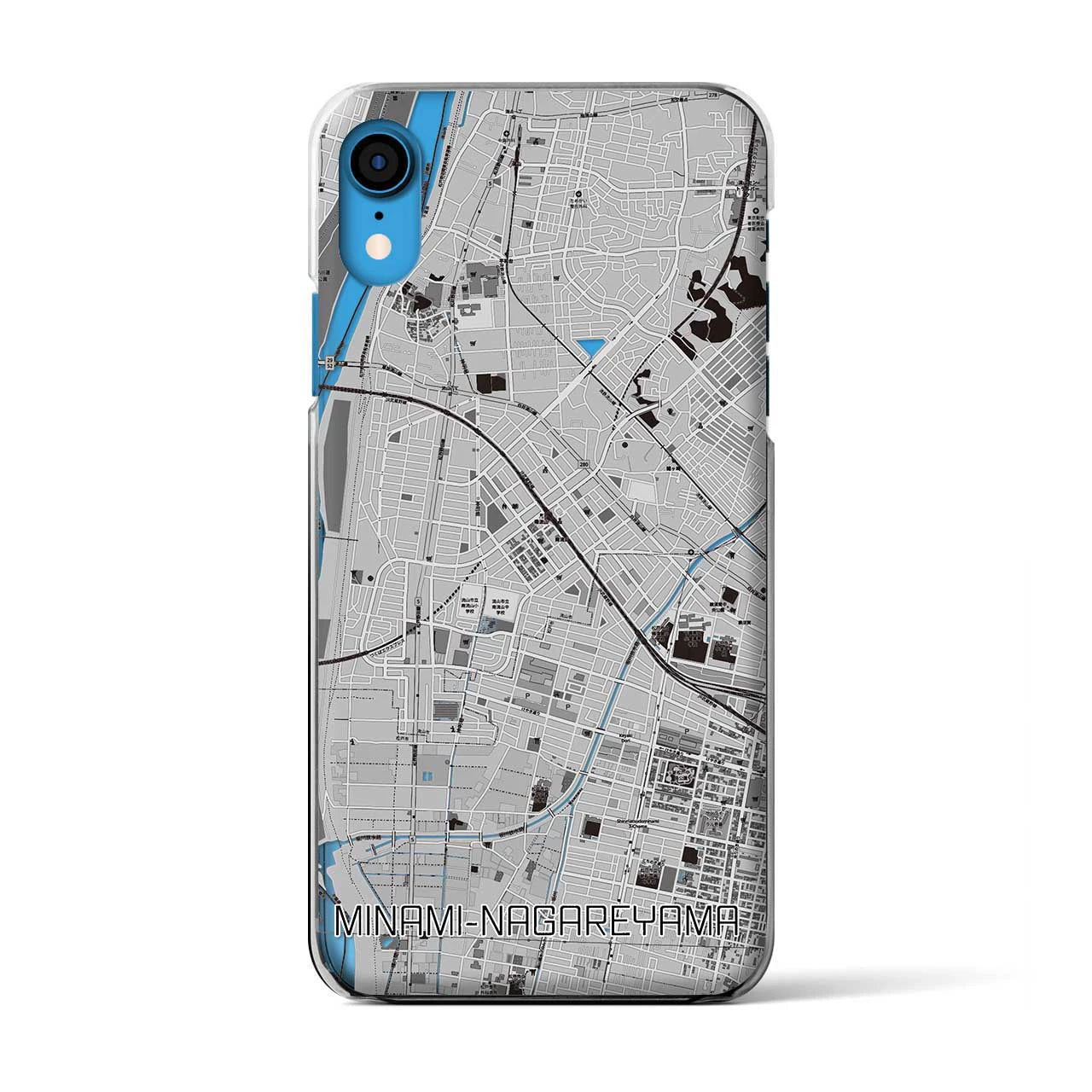 【南流山(千葉県)】地図柄iPhoneケース(クリアタイプ)