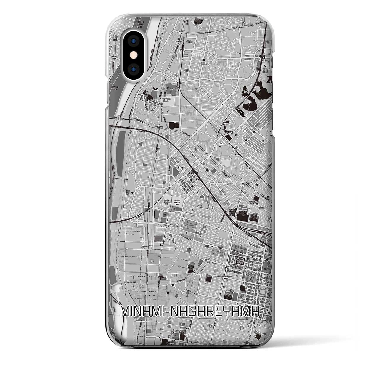 【南流山(千葉県)】地図柄iPhoneケース(クリアタイプ)