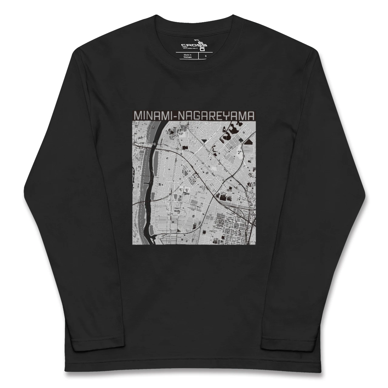 【南流山(千葉県)】地図柄ロングスリーブTシャツ