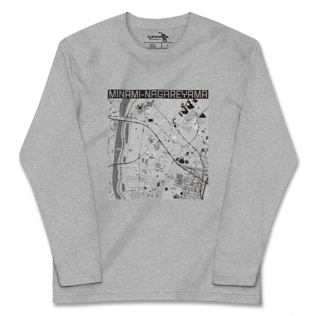 【南流山(千葉県)】地図柄ロングスリーブTシャツ