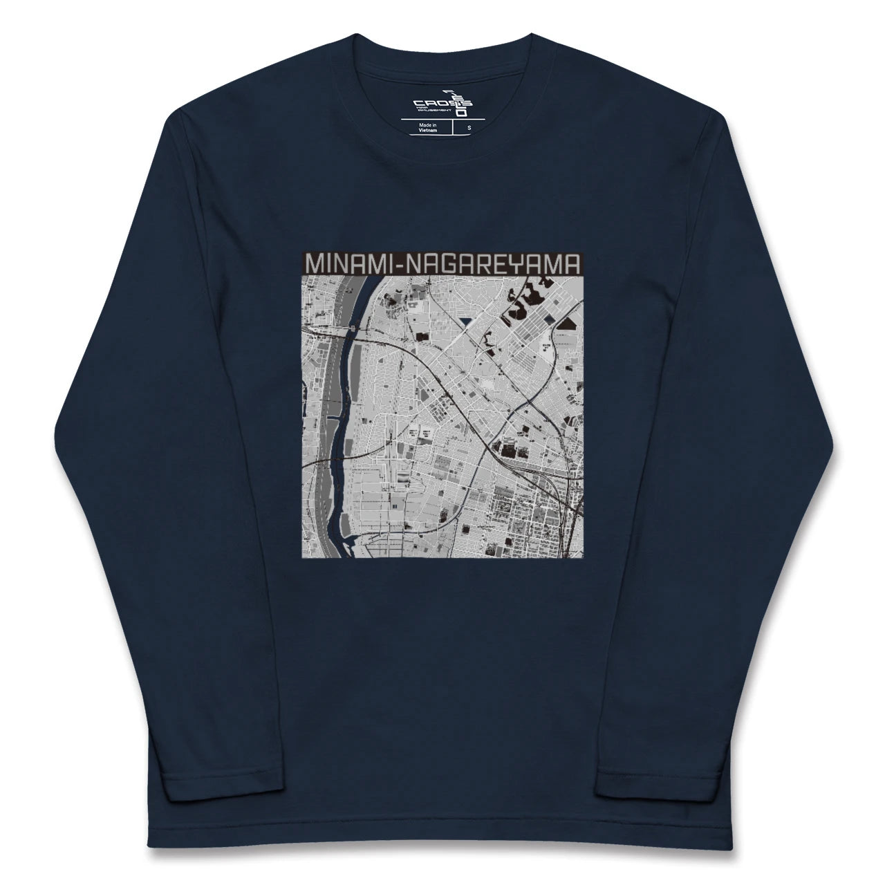 【南流山(千葉県)】地図柄ロングスリーブTシャツ