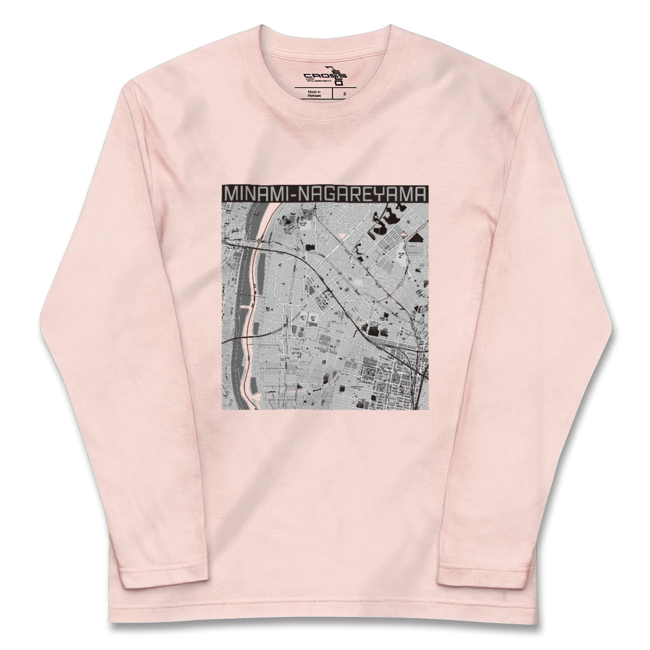 【南流山(千葉県)】地図柄ロングスリーブTシャツ