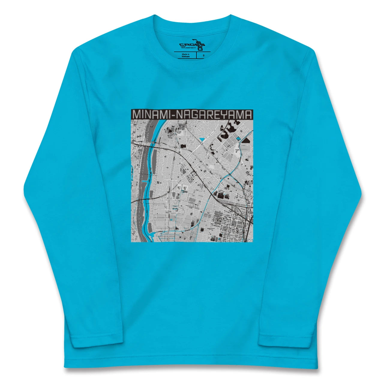 【南流山(千葉県)】地図柄ロングスリーブTシャツ