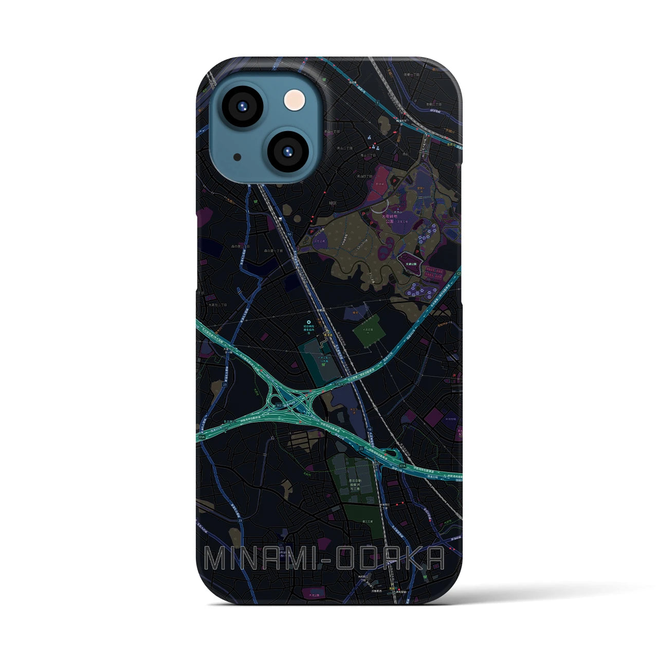 【南大高(愛知県)】地図柄iPhoneケース(バックカバータイプ)