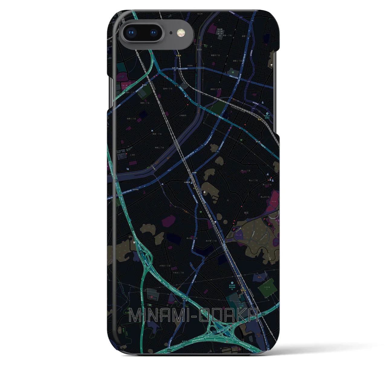 【南大高(愛知県)】地図柄iPhoneケース(バックカバータイプ)