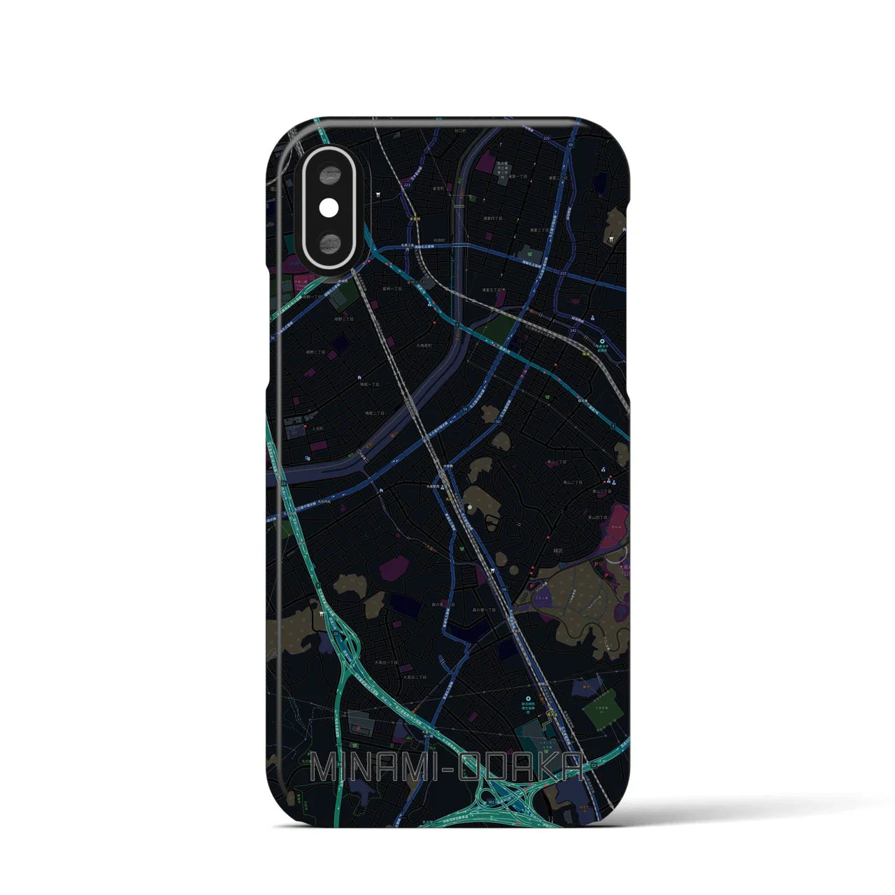【南大高(愛知県)】地図柄iPhoneケース(バックカバータイプ)