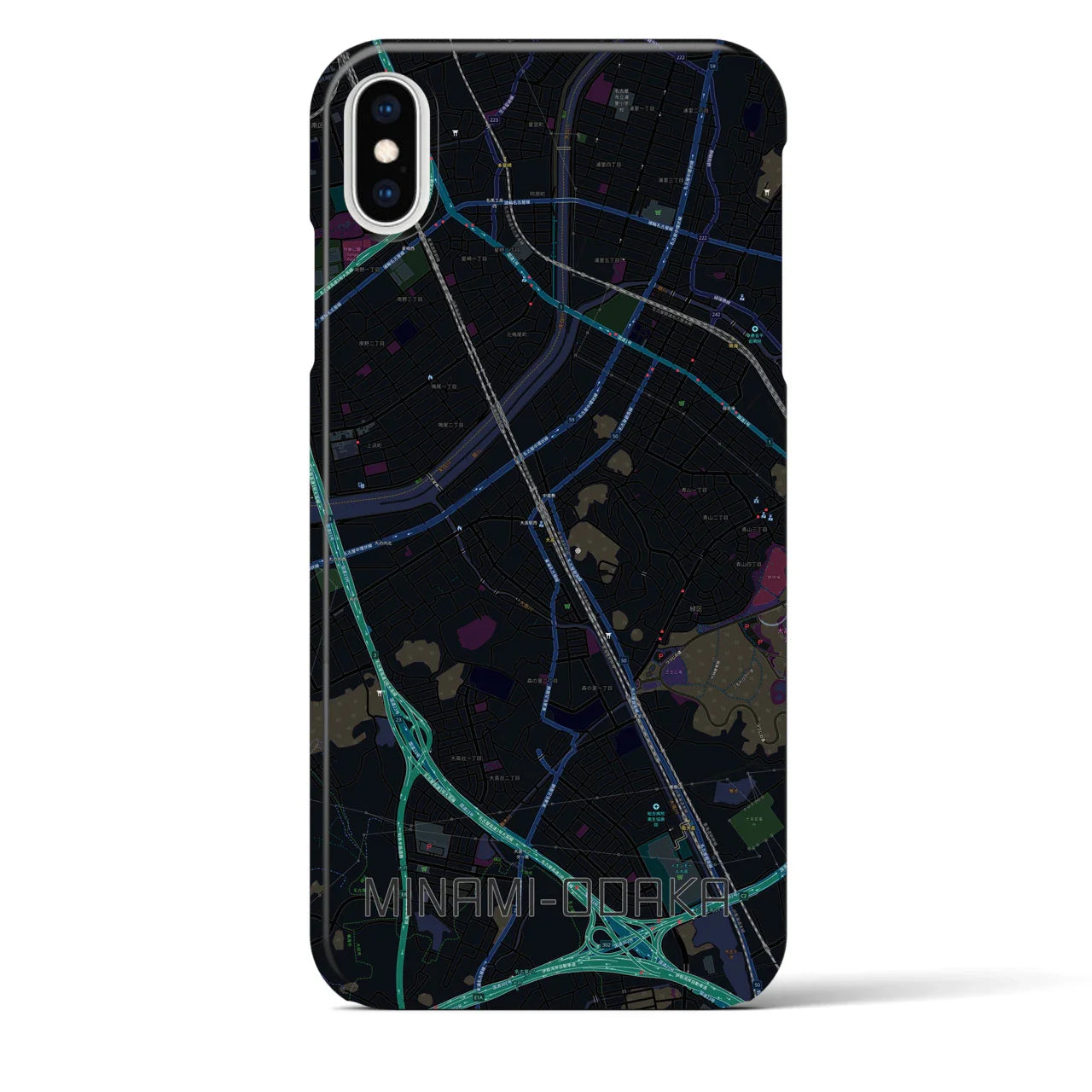 【南大高(愛知県)】地図柄iPhoneケース(バックカバータイプ)