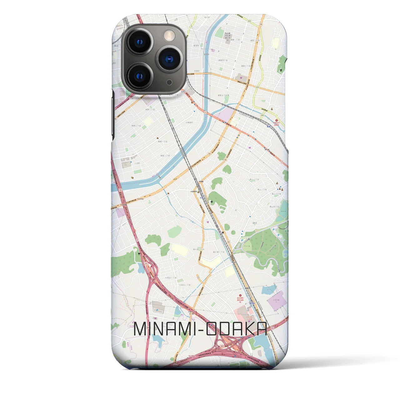 【南大高(愛知県)】地図柄iPhoneケース(バックカバータイプ)
