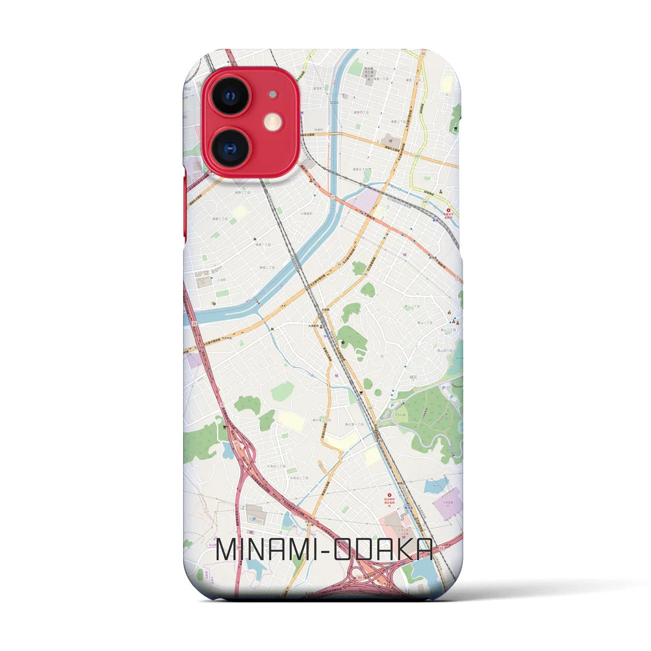 【南大高(愛知県)】地図柄iPhoneケース(バックカバータイプ)