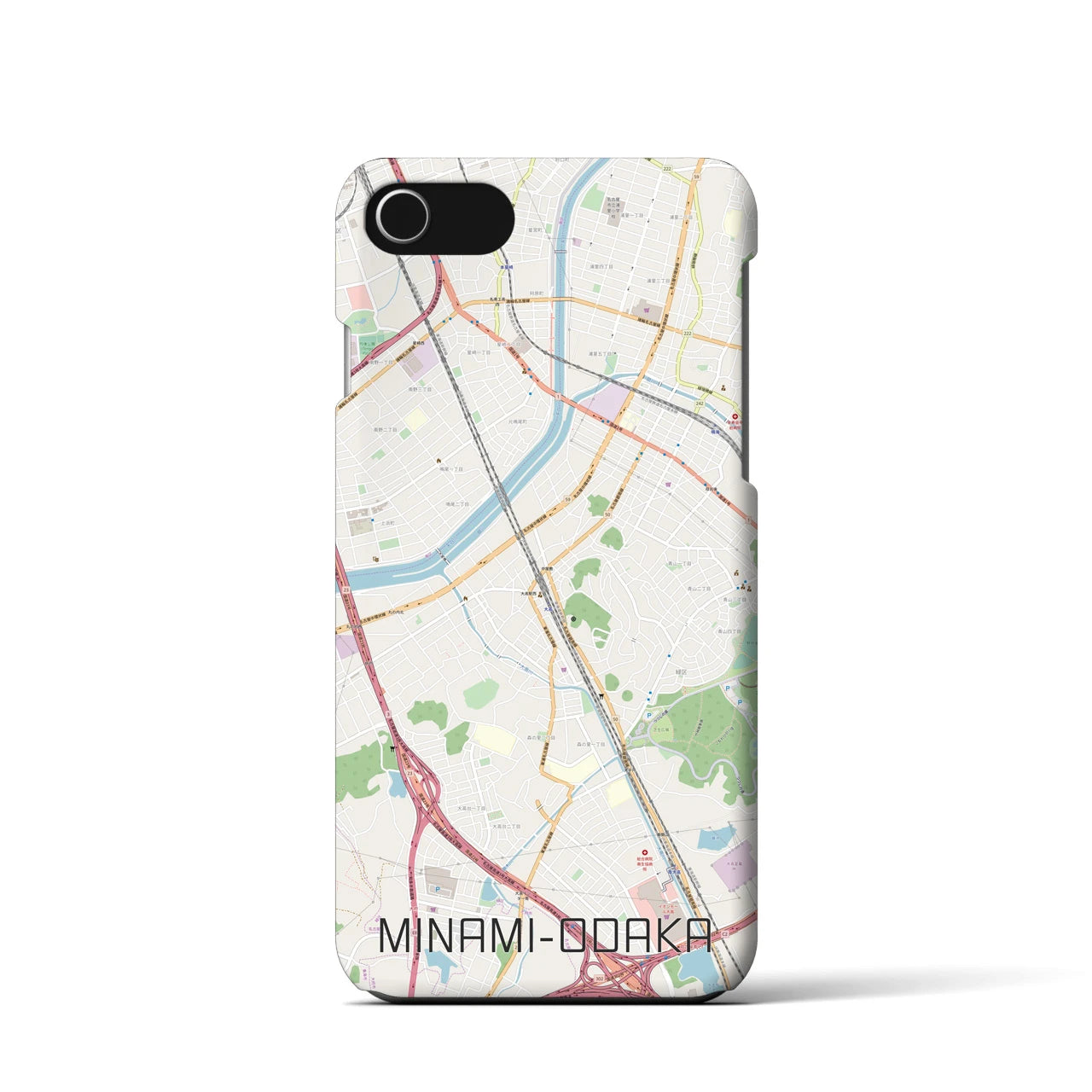 【南大高(愛知県)】地図柄iPhoneケース(バックカバータイプ)