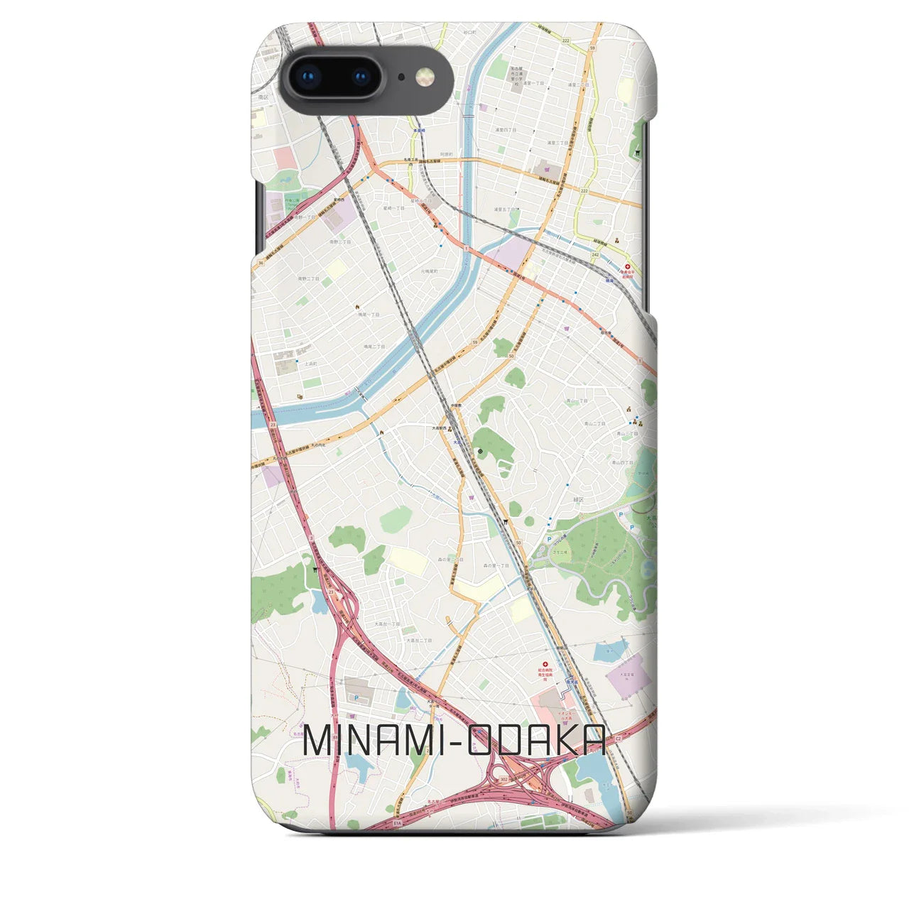 【南大高(愛知県)】地図柄iPhoneケース(バックカバータイプ)