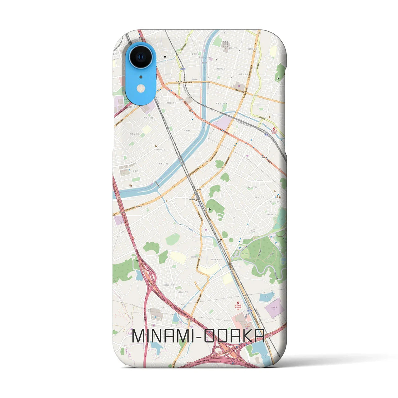 【南大高(愛知県)】地図柄iPhoneケース(バックカバータイプ)