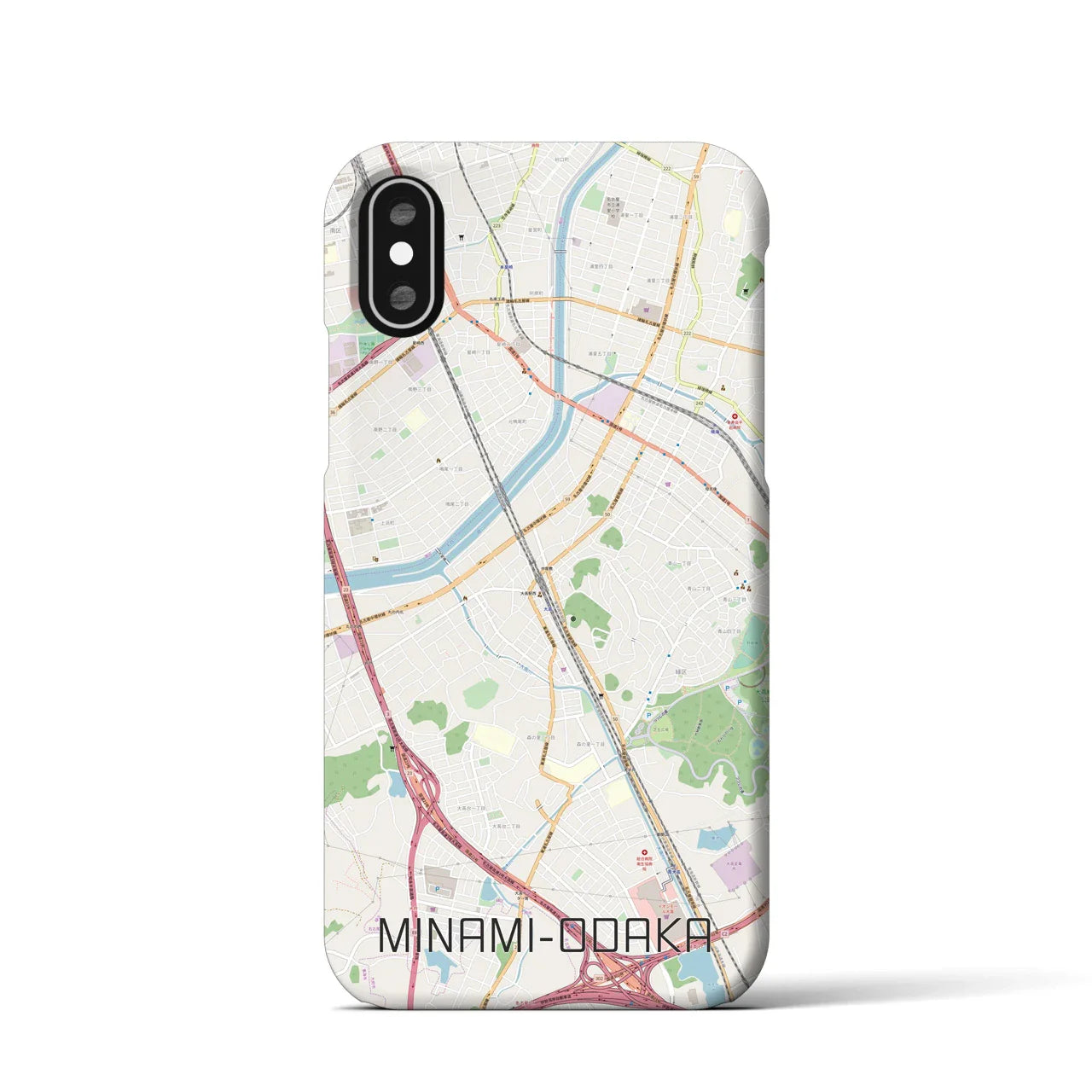 【南大高(愛知県)】地図柄iPhoneケース(バックカバータイプ)