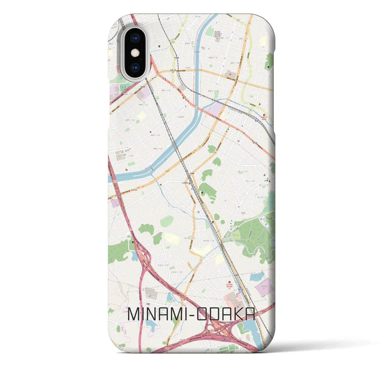 【南大高(愛知県)】地図柄iPhoneケース(バックカバータイプ)