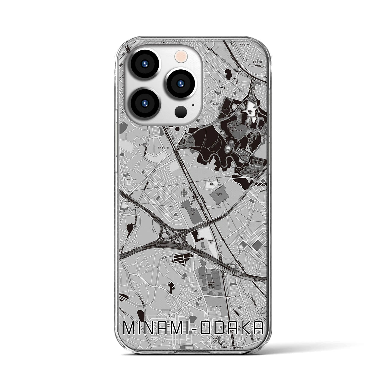 【南大高(愛知県)】地図柄iPhoneケース(クリアタイプ)