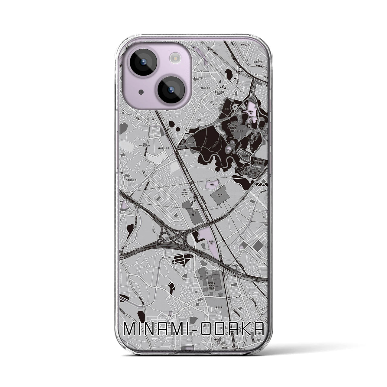 【南大高(愛知県)】地図柄iPhoneケース(クリアタイプ)