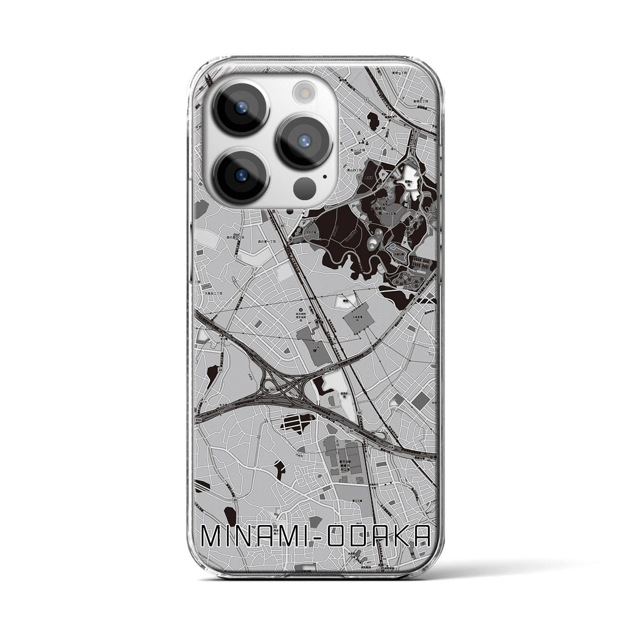 【南大高(愛知県)】地図柄iPhoneケース(クリアタイプ)