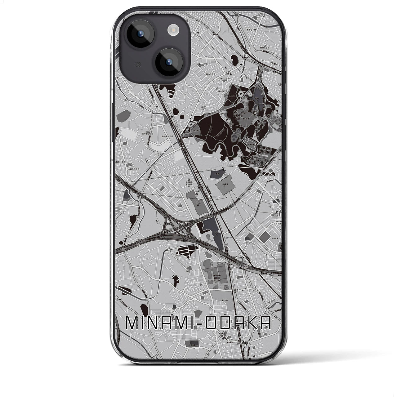 【南大高(愛知県)】地図柄iPhoneケース(クリアタイプ)