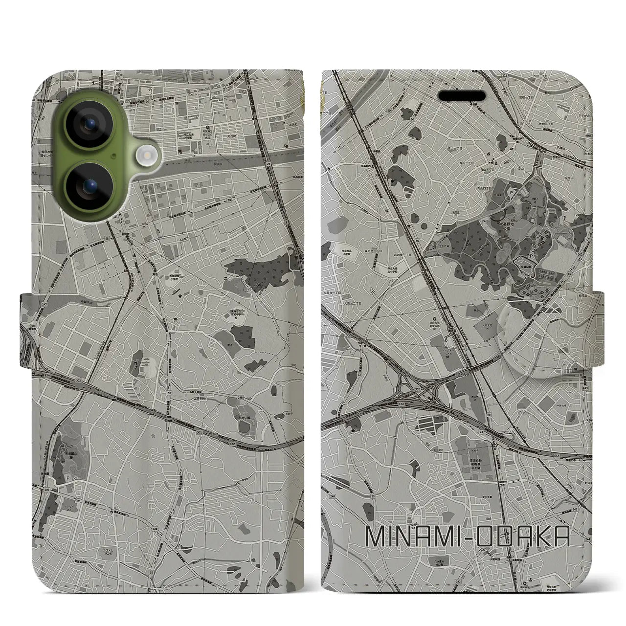 【南大高(愛知県)】地図柄iPhoneケース(手帳タイプ)