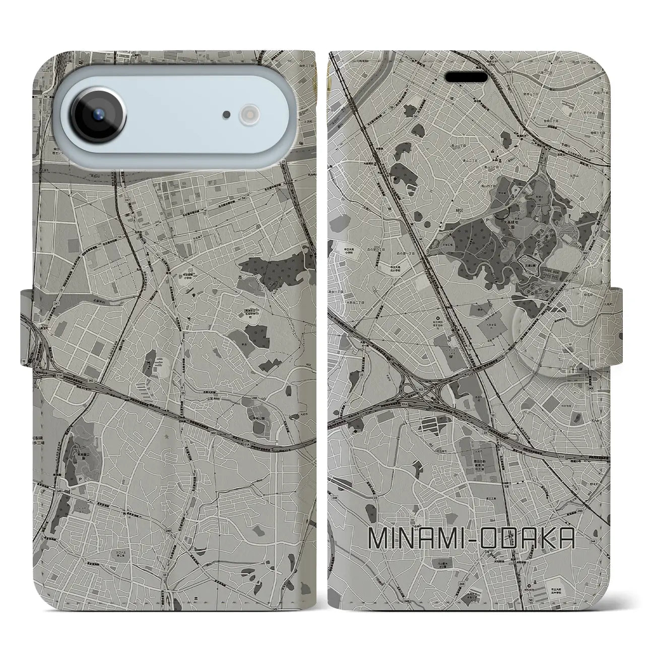 【南大高(愛知県)】地図柄iPhoneケース(手帳タイプ)