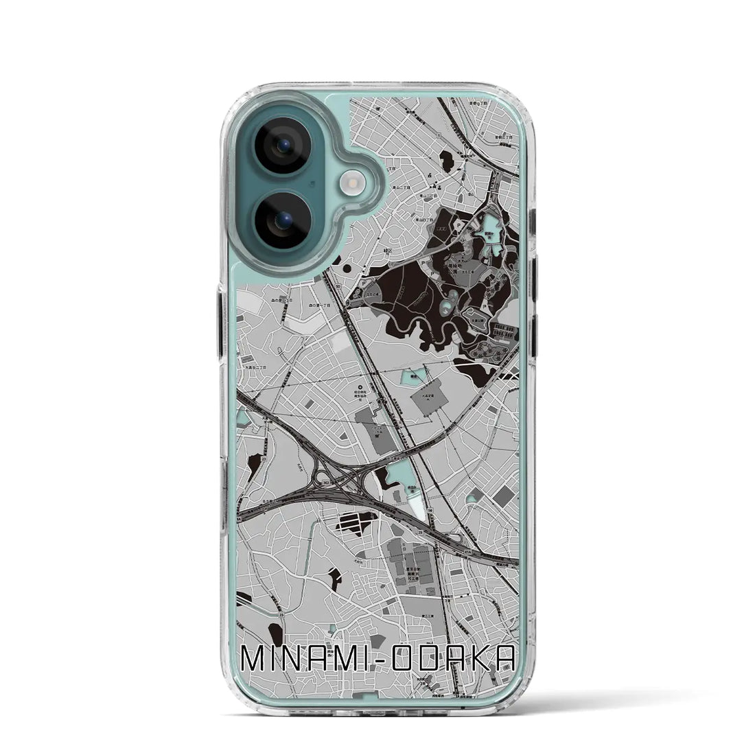 【南大高(愛知県)】地図柄iPhoneケース(MagSafeタイプ)モノトーン・iPhone 16 Pro 用