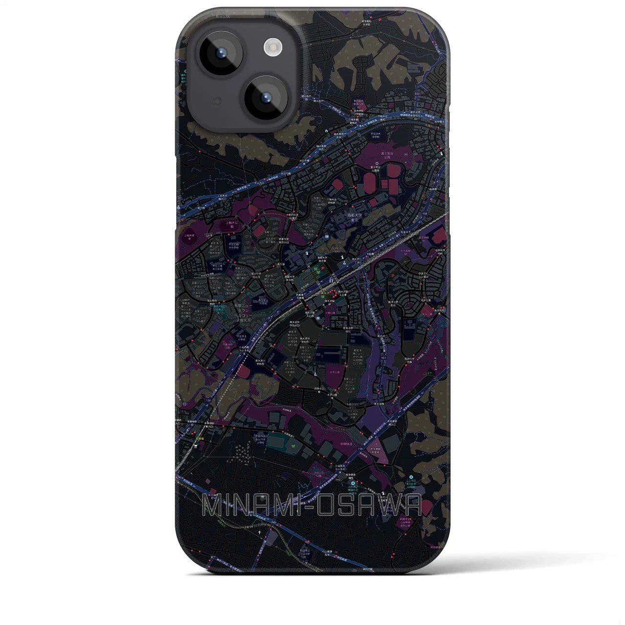 【南大沢(東京都)】地図柄iPhoneケース(バックカバータイプ)