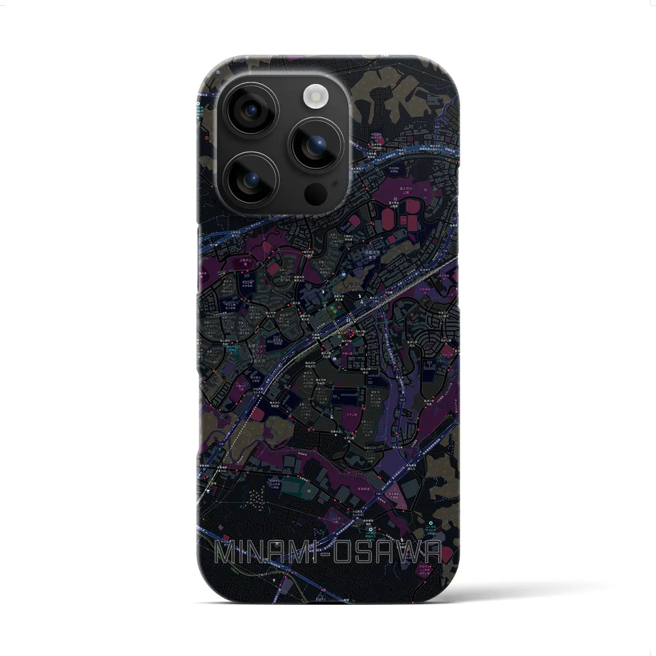 【南大沢(東京都)】地図柄iPhoneケース(バックカバータイプ)