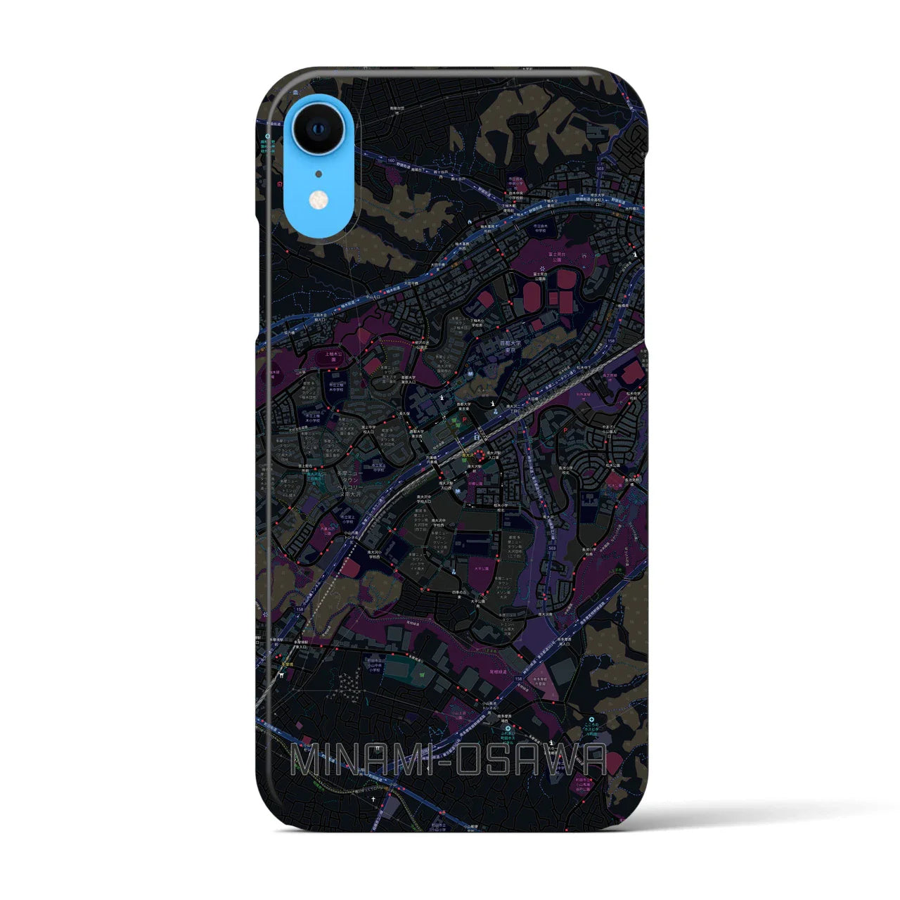 【南大沢(東京都)】地図柄iPhoneケース(バックカバータイプ)