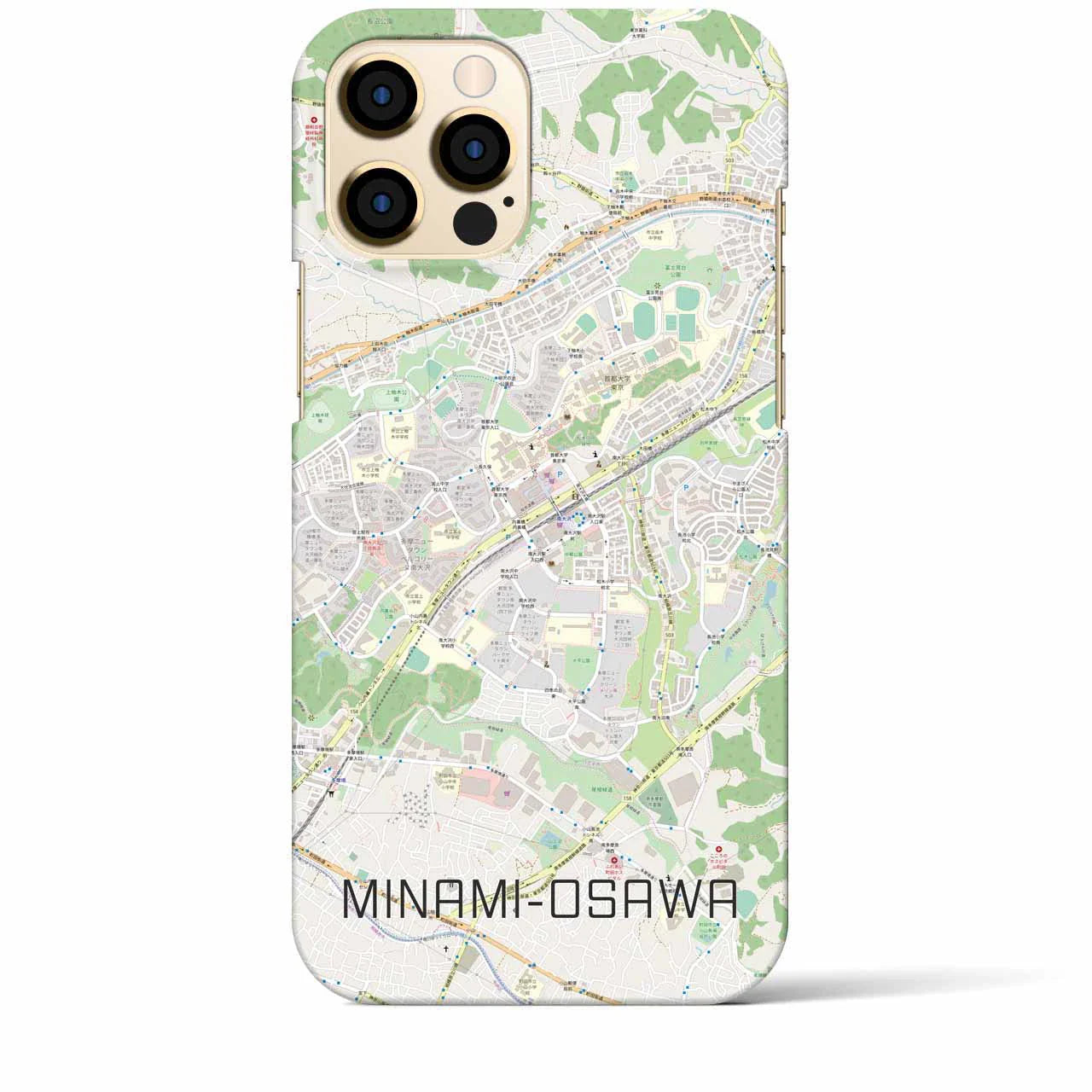 【南大沢(東京都)】地図柄iPhoneケース(バックカバータイプ)