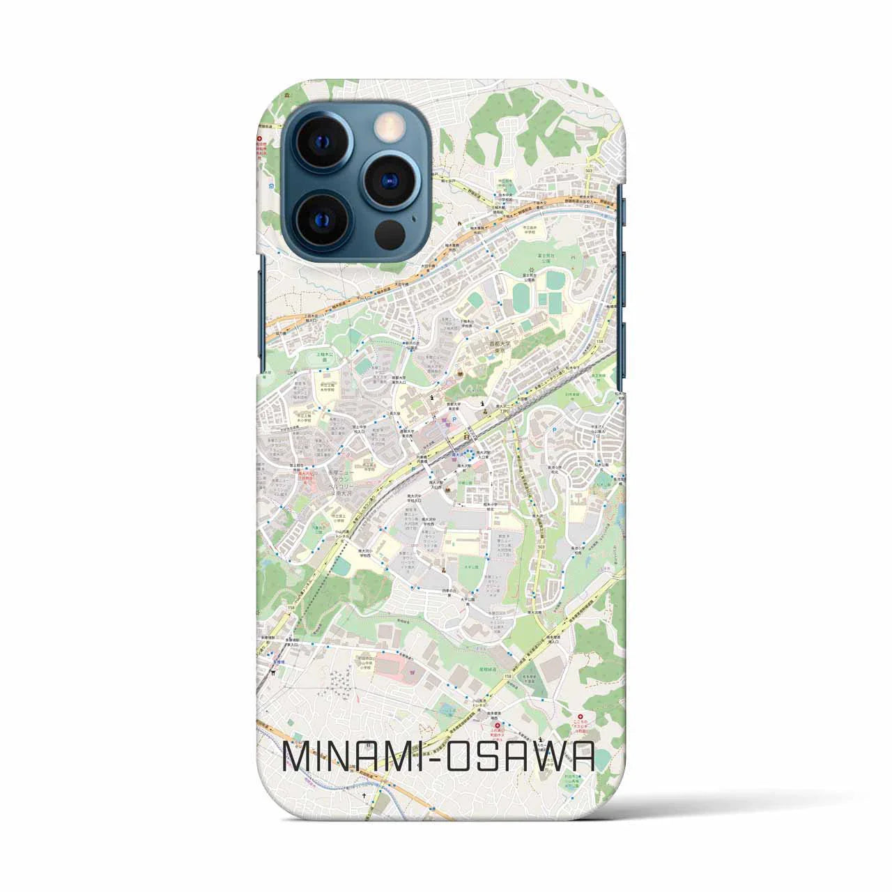 【南大沢(東京都)】地図柄iPhoneケース(バックカバータイプ)
