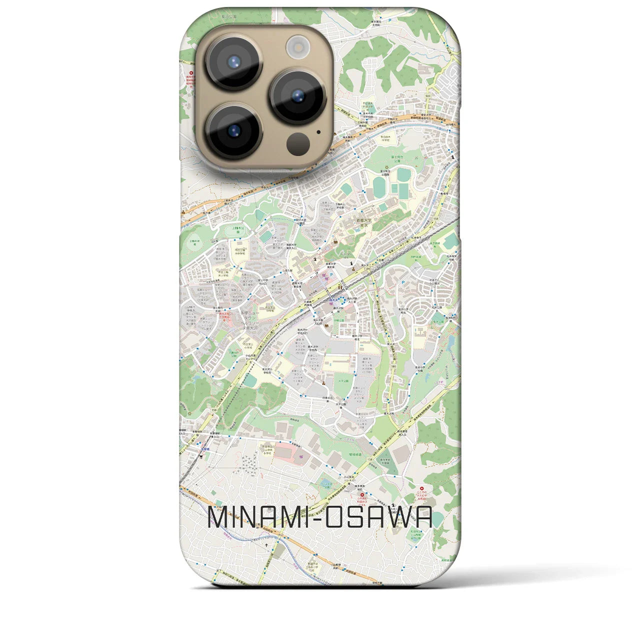 【南大沢(東京都)】地図柄iPhoneケース(バックカバータイプ)