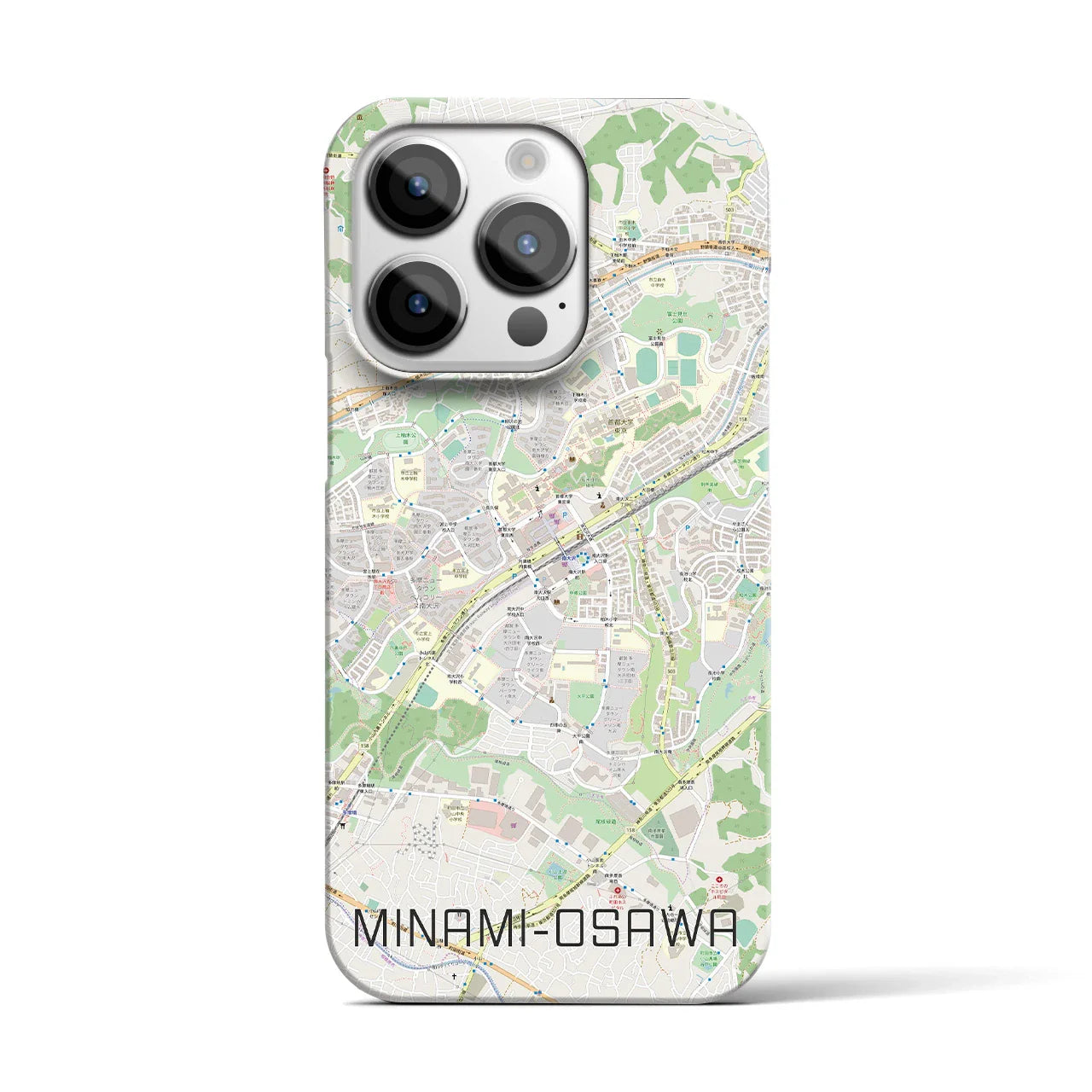 【南大沢(東京都)】地図柄iPhoneケース(バックカバータイプ)