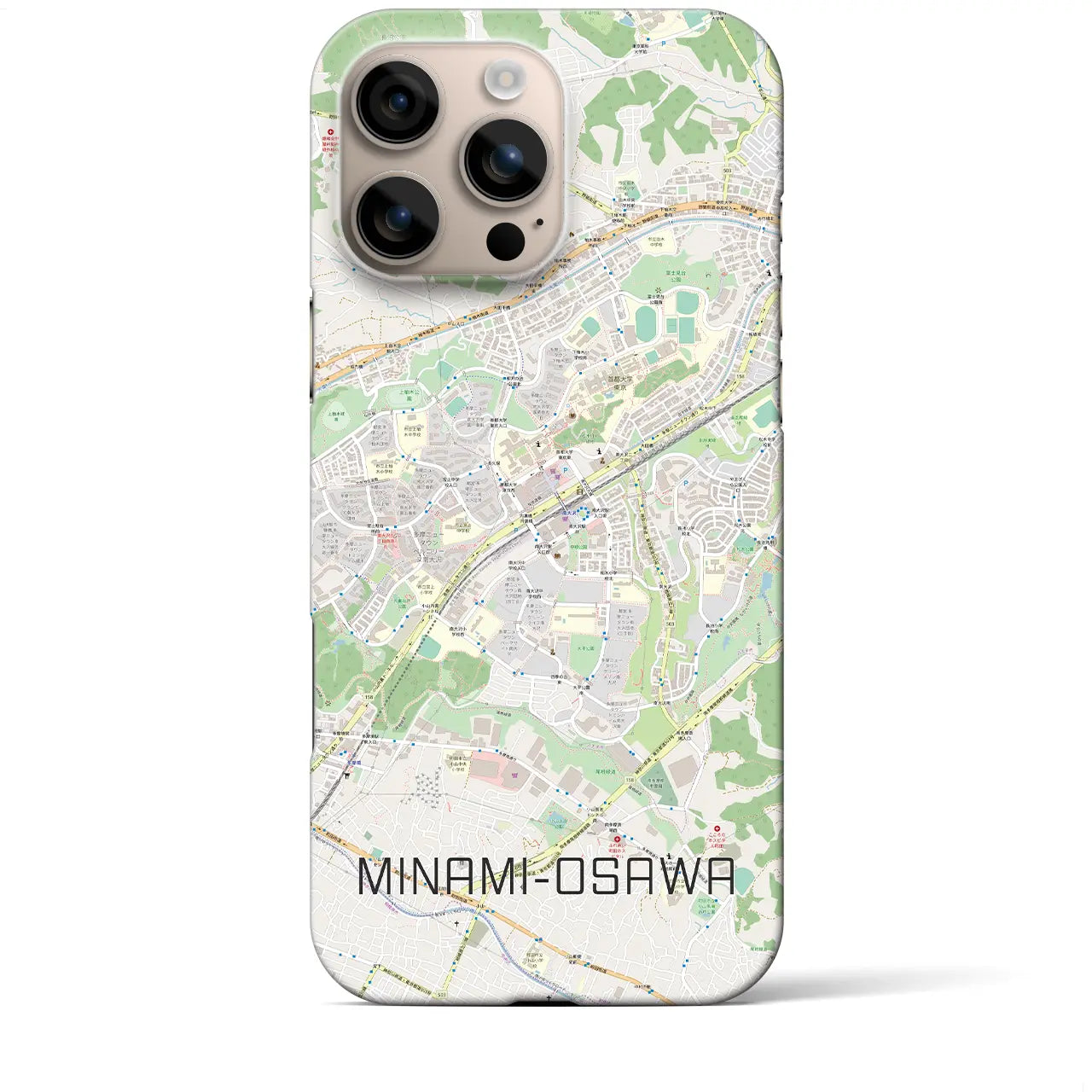 【南大沢(東京都)】地図柄iPhoneケース(バックカバータイプ)