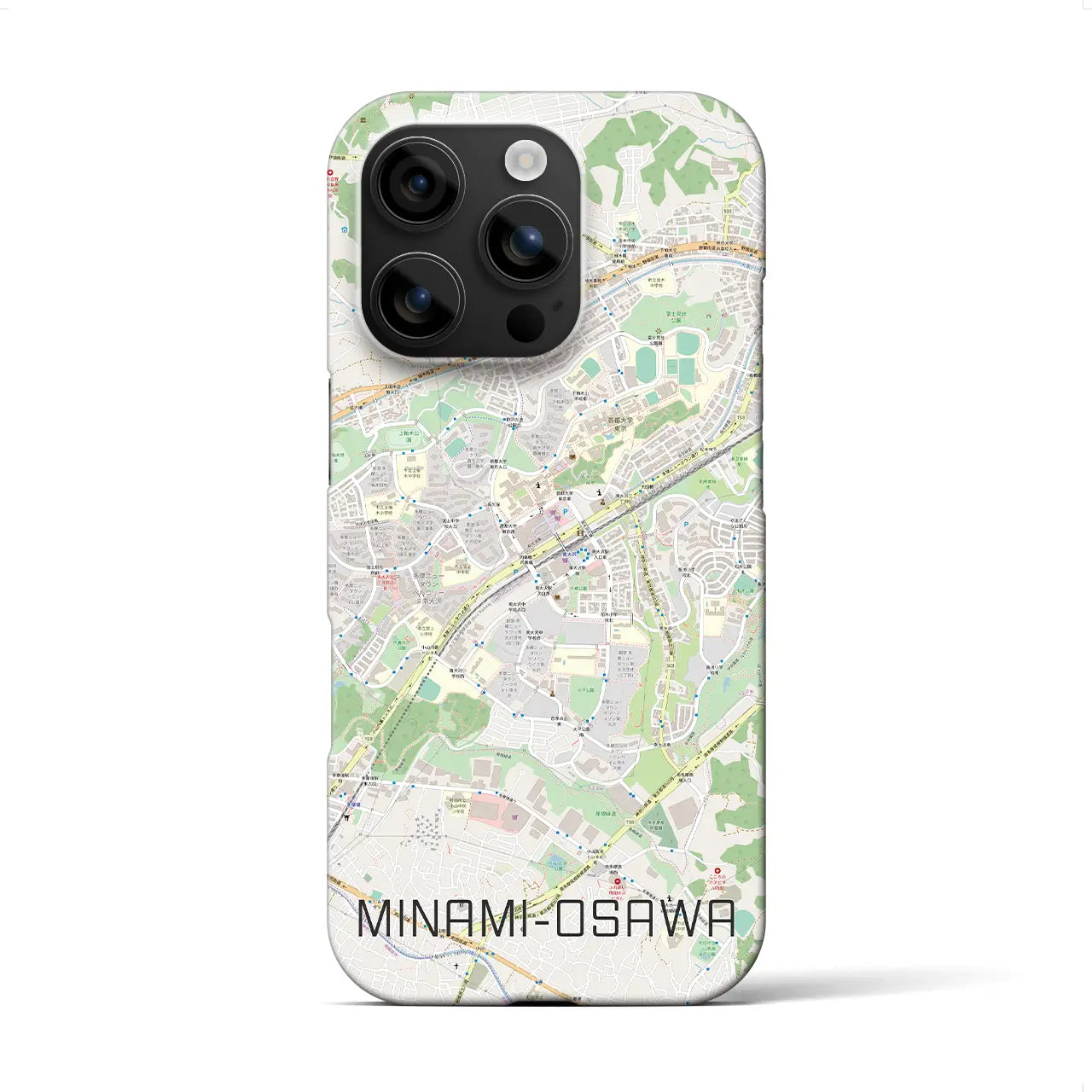 【南大沢(東京都)】地図柄iPhoneケース(バックカバータイプ)
