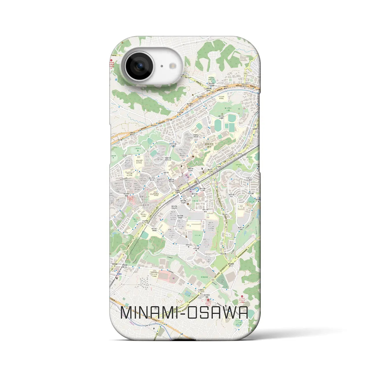 【南大沢(東京都)】地図柄iPhoneケース(バックカバータイプ)