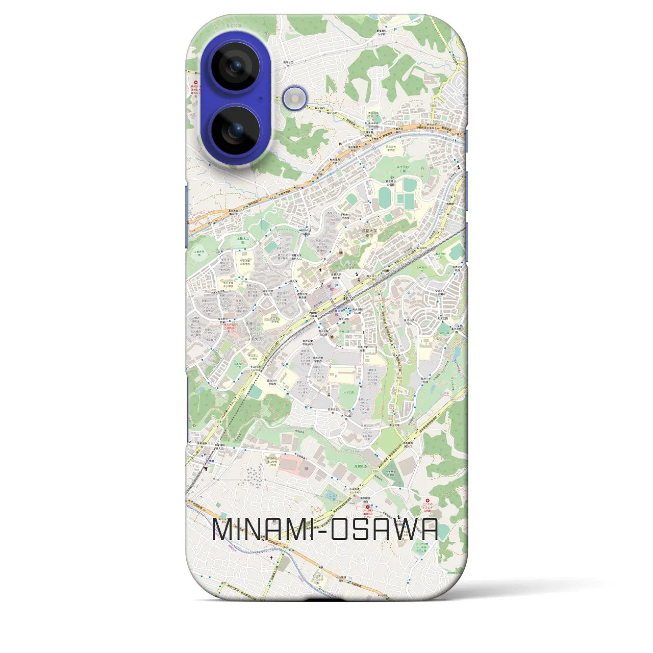 【南大沢(東京都)】地図柄iPhoneケース(バックカバータイプ)ナチュラル・iPhone 16 Pro Max 用