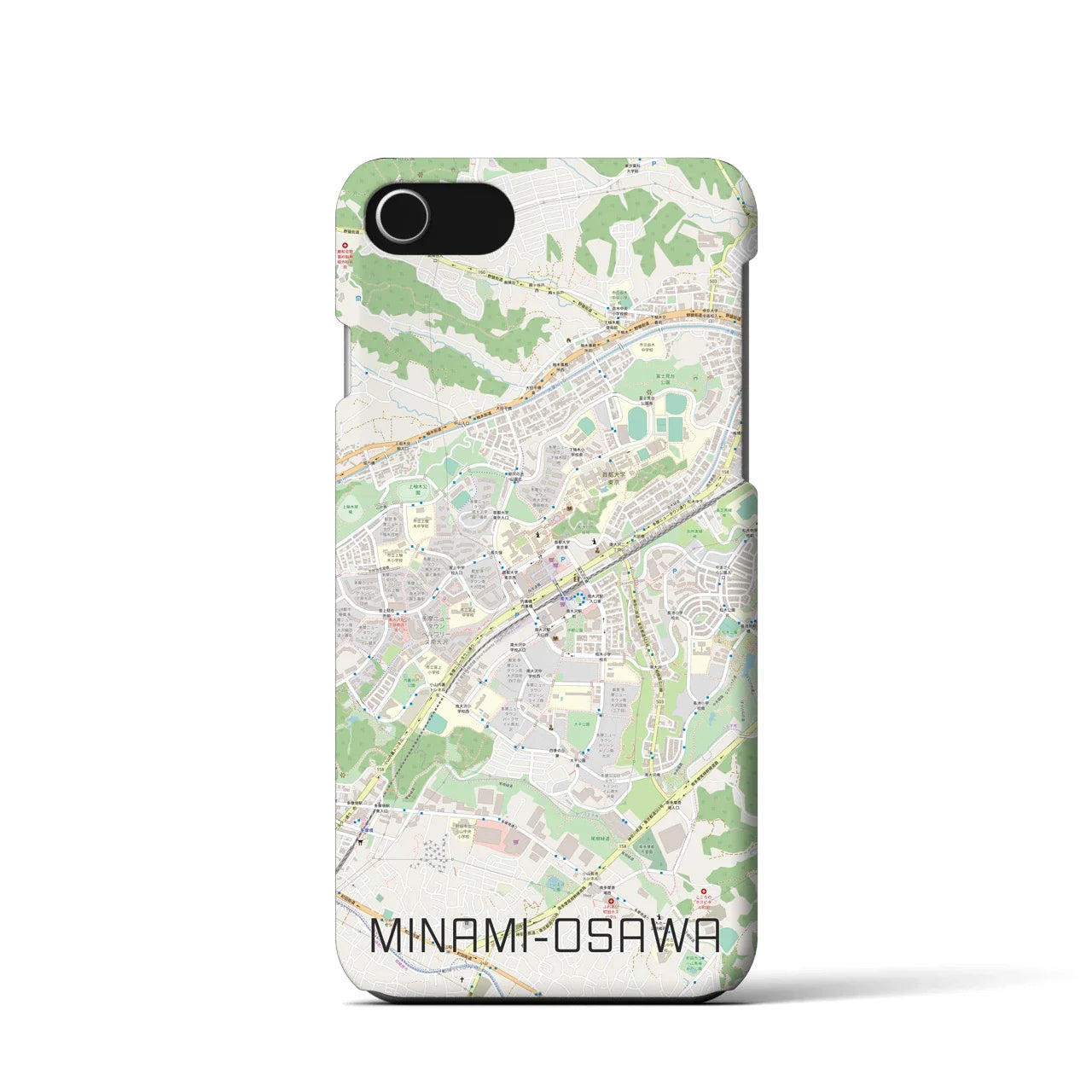 【南大沢(東京都)】地図柄iPhoneケース(バックカバータイプ)