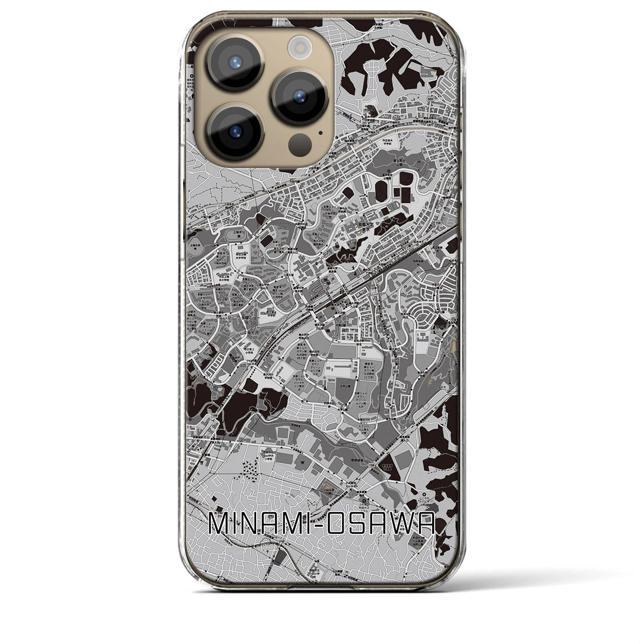 【南大沢(東京都)】地図柄iPhoneケース(クリアタイプ)